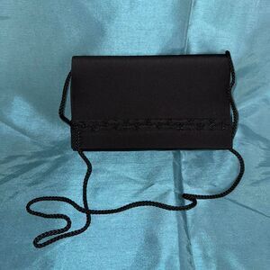 Vintage Black Beaded Evening Clutch